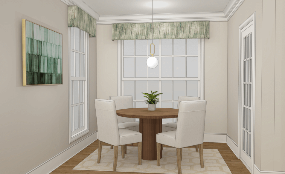 Chapman Residence interior, landscape view