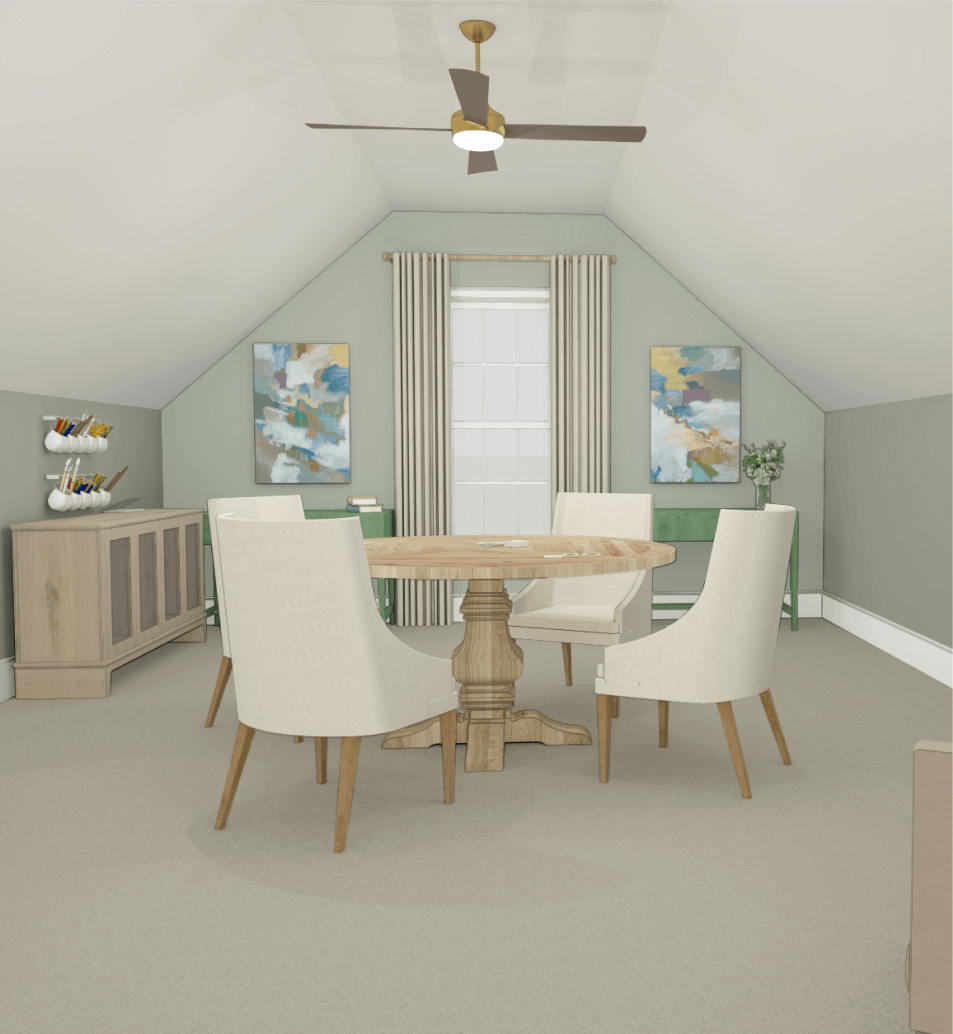 Chapman Residence interior, portrait view