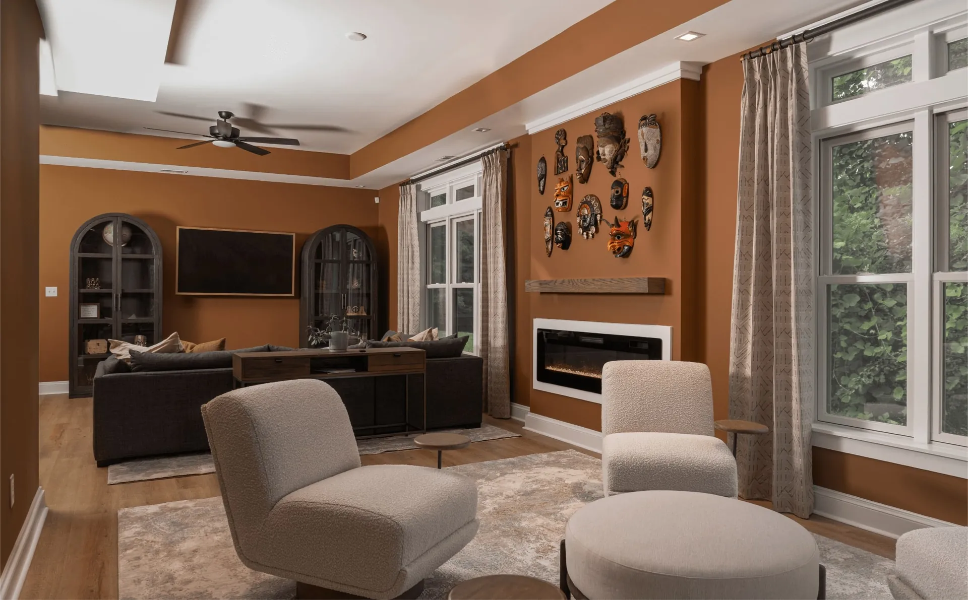 Highgate Residence living space designed by McNeill Brown Interior Design in Raleigh, NC
